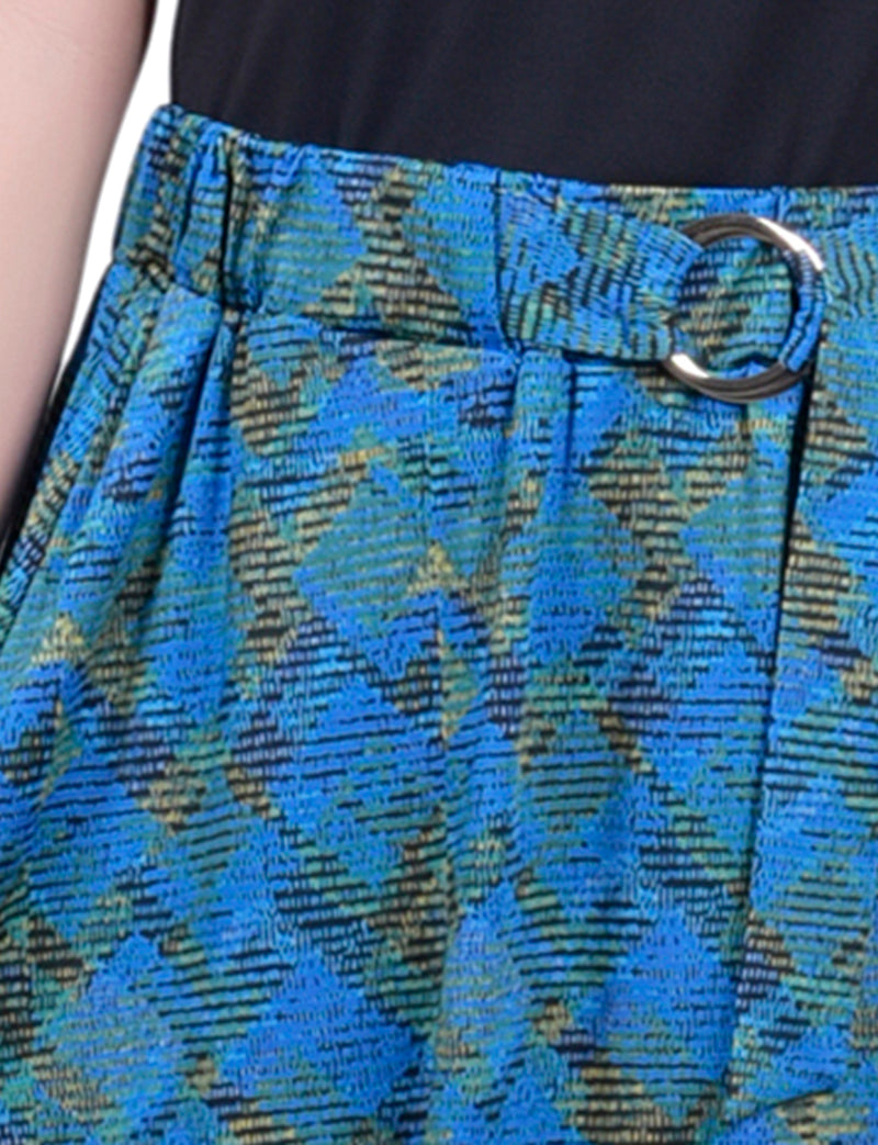 Petite Ring Detail Midi-Length Skirt
