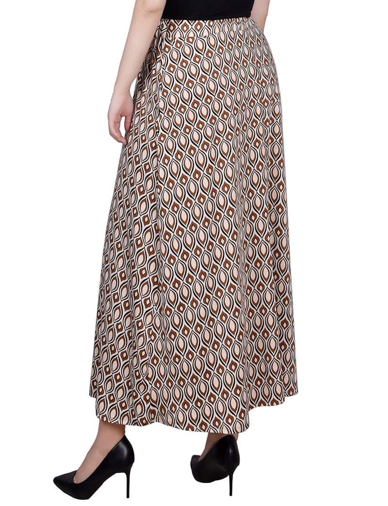 Petite Ring Detail Midi-Length Skirt