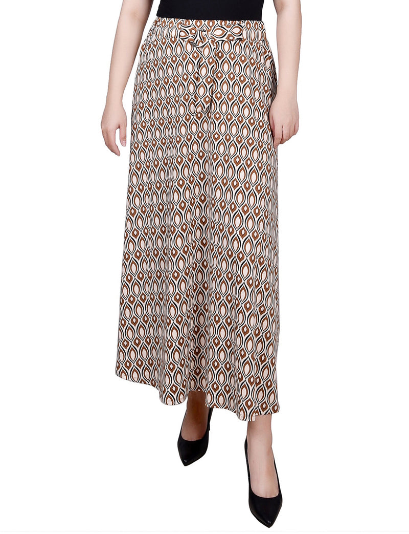 Petite Ring Detail Midi-Length Skirt