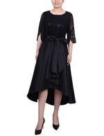 Plus Size Sequin and Jacquard Holiday Dress