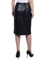 Petite Faux Leather Slim Skirt