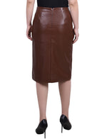 Petite Faux Leather Slim Skirt