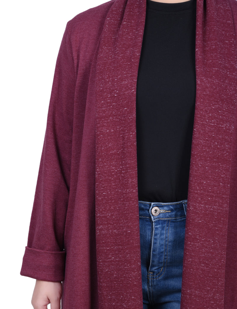 Petite Long Sleeve Ponte Coatigan