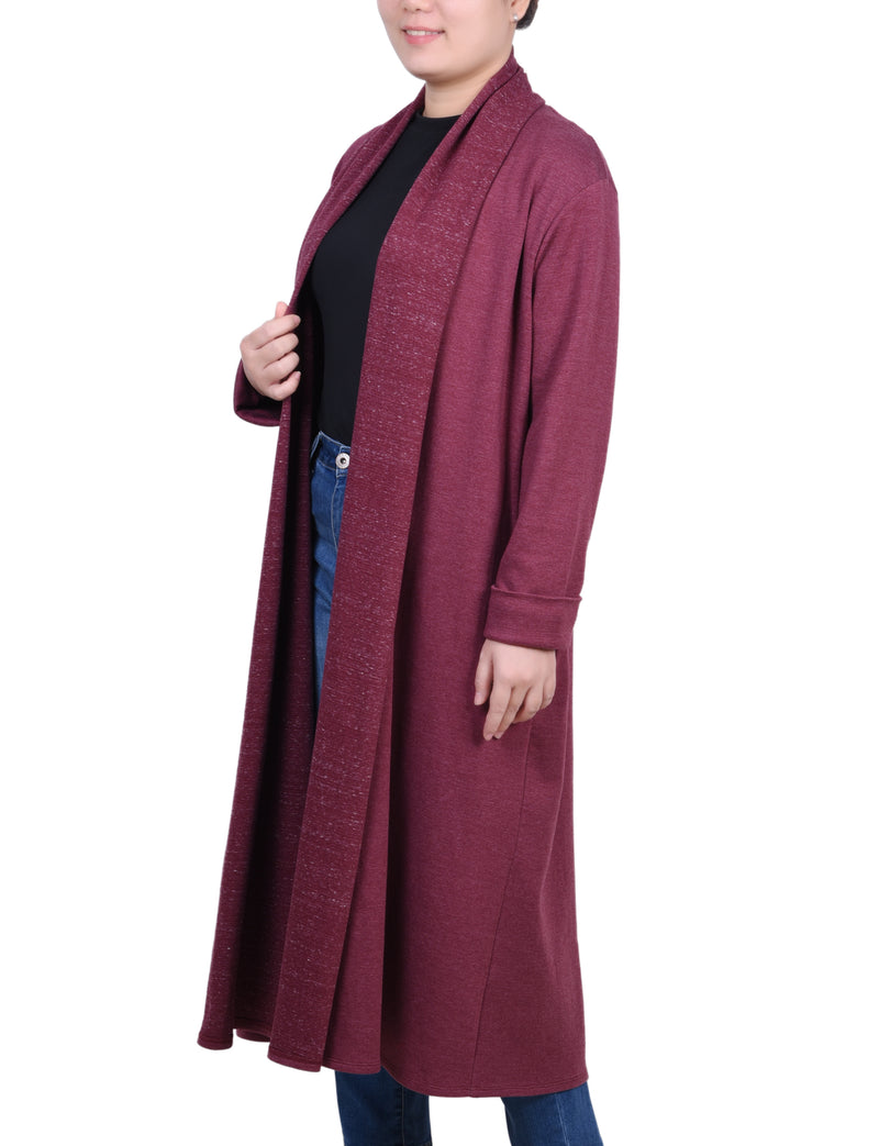 Petite Long Sleeve Ponte Coatigan