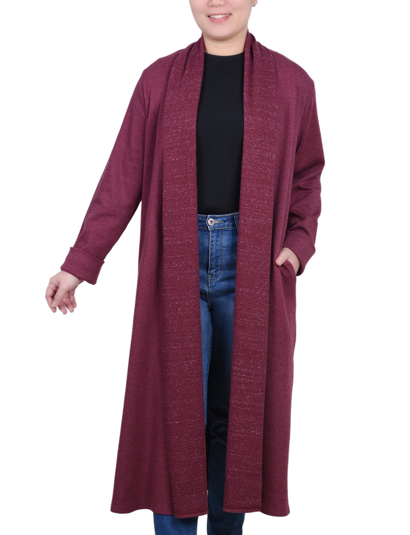 Petite Long Sleeve Ponte Coatigan