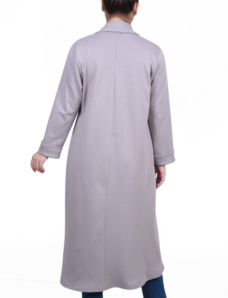 Petite Long Sleeve Ponte Coatigan