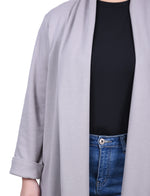 Petite Long Sleeve Ponte Coatigan