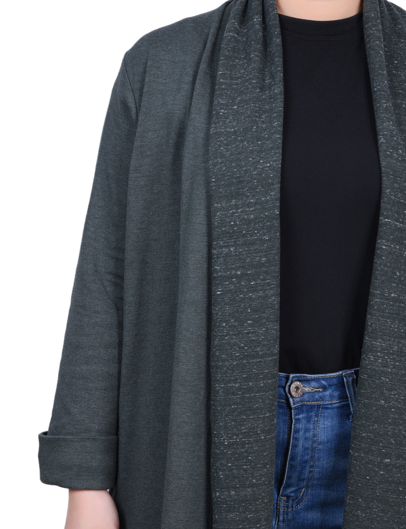 Petite Long Sleeve Ponte Coatigan