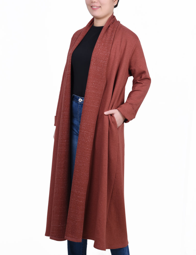Petite Long Sleeve Ponte Coatigan