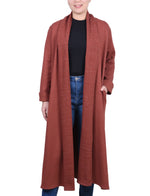 Petite Long Sleeve Ponte Coatigan