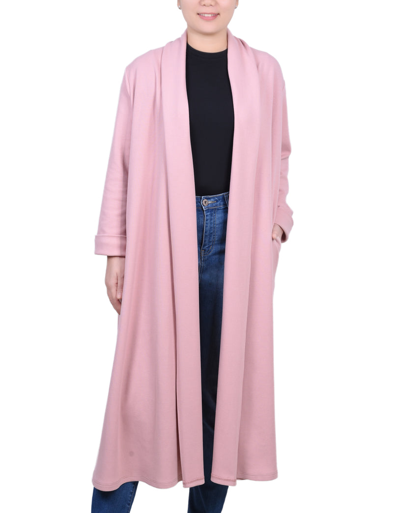 Petite Long Sleeve Ponte Coatigan