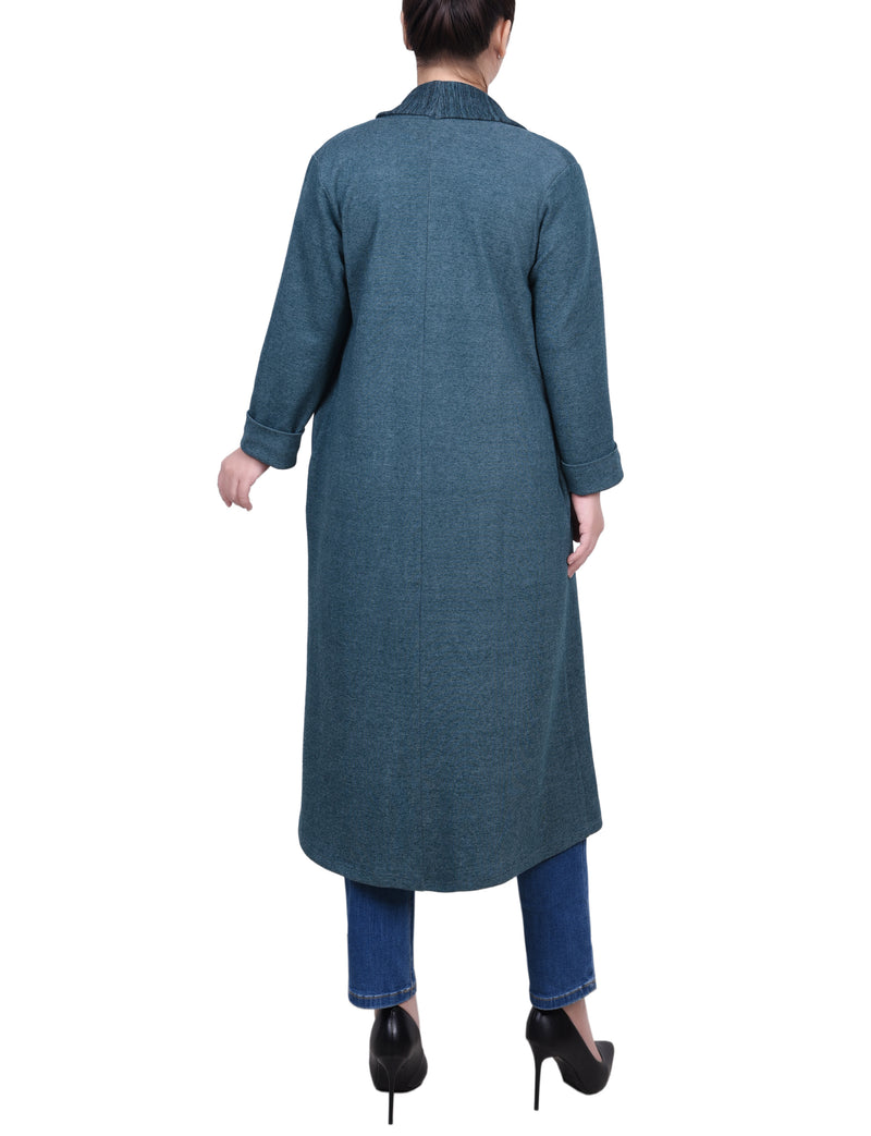Petite Long Sleeve Ponte Coatigan
