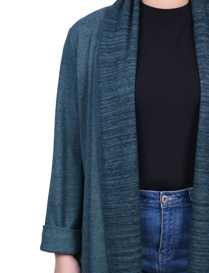 Petite Long Sleeve Ponte Coatigan