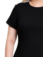 Petite Short Sleeve Assymetrical Hem Dress