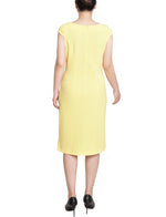 Petite Cap Sleeve Exposed Zipper Dress