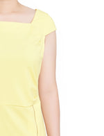 Petite Cap Sleeve Exposed Zipper Dress