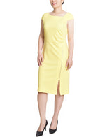 Petite Cap Sleeve Exposed Zipper Dress
