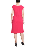 Petite Cap Sleeve Exposed Zipper Dress