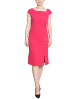 Petite Cap Sleeve Exposed Zipper Dress