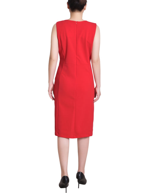 Petite Sleeveless Stud Front Dress