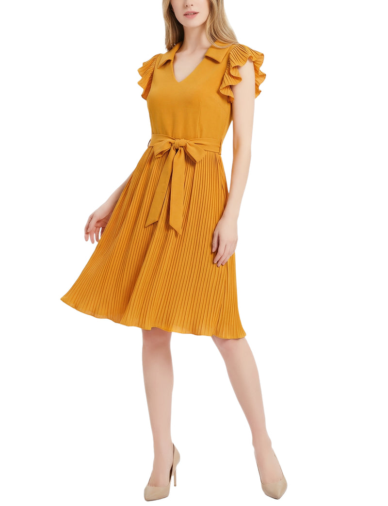 short sleeve plisse dress Short-Sleeve Slip Midi Dress in Pliss