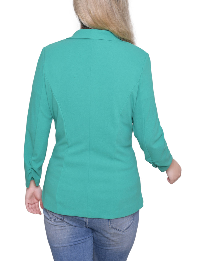 Plus Size Long Sleeve Scuba Crepe Jacket