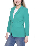 Plus Size Long Sleeve Scuba Crepe Jacket