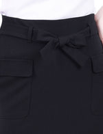 Petite Slim Belted Scuba Crepe Skirt