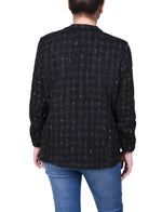 Petite Long Sleeve Tweed Jacket