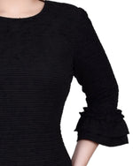 Petite 3/4 Sleeve Textured Knit Dress