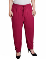 Plus Size Cuffed Long Pants