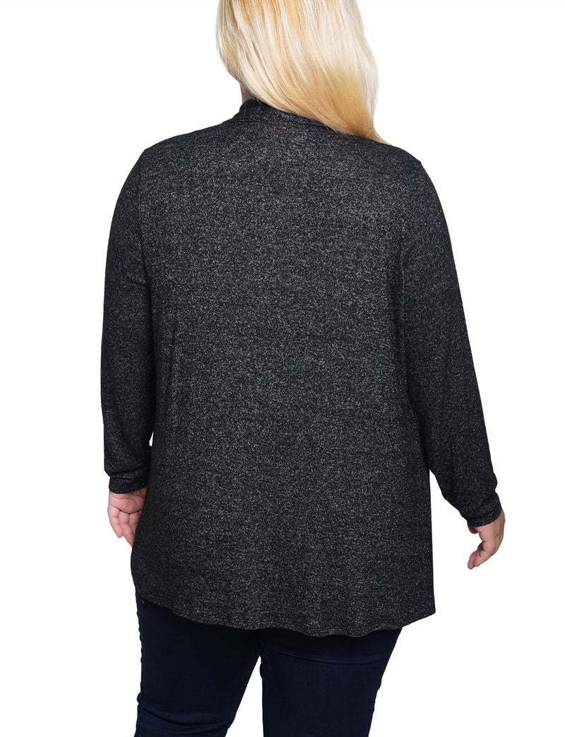 Plus Size Long Sleeve Swing Cardigan