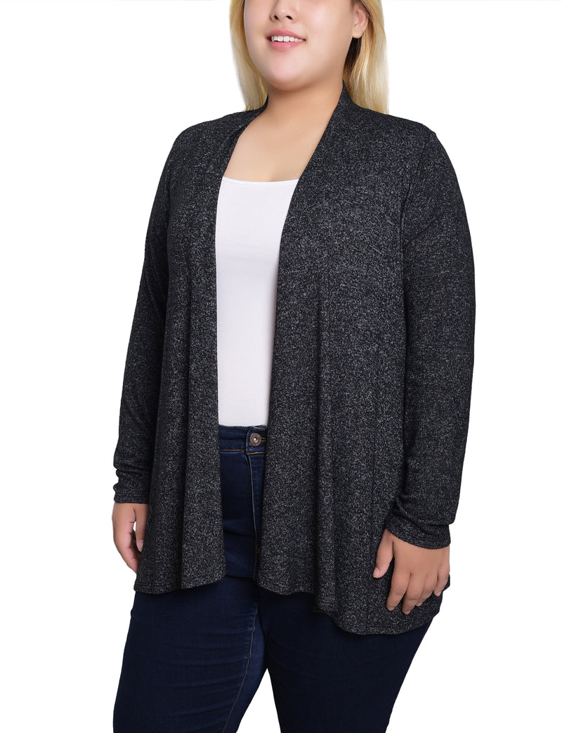 Plus Size Long Sleeve Swing Cardigan