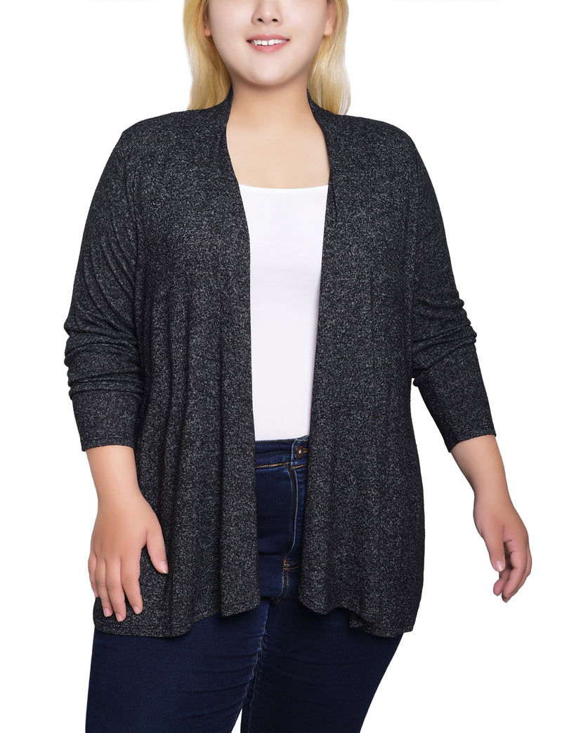 Plus Size Long Sleeve Swing Cardigan