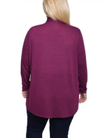 Plus Size Long Sleeve Swing Cardigan
