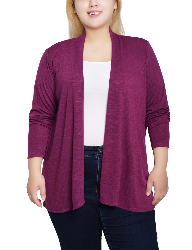 Plus Size Long Sleeve Swing Cardigan