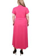 Plus Size Midi Petal Sleeve Dress
