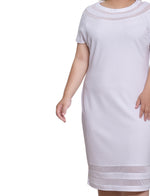 Plus Size Short Sleeve Dress With Mesh Insets
