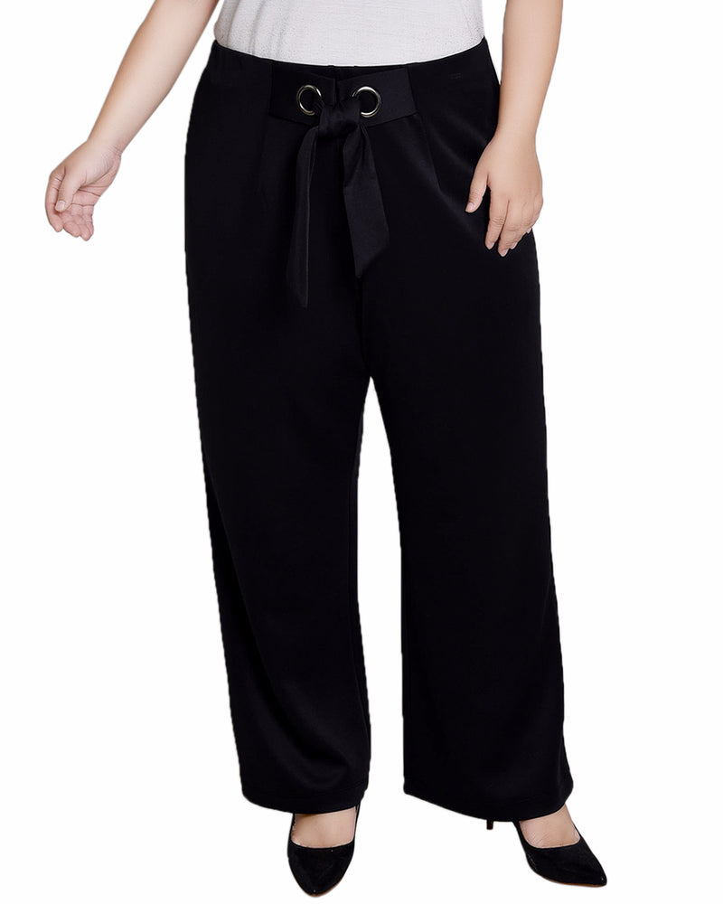 Plus Size Wide Leg Grommet Pants