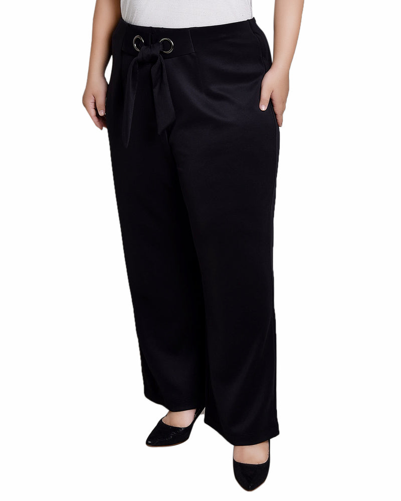 Plus Size Wide Leg Grommet Pants