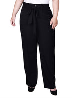 Plus Size Belted Full Length Pants