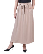 Ankle Length Belted A-Line Skirt