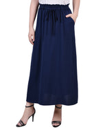 Ankle Length Belted A-Line Skirt