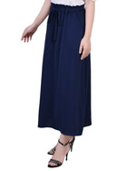 Ankle Length Belted A-Line Skirt