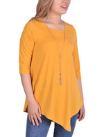 Assymetrical Hem Crepe Top