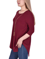 Assymetrical Hem Crepe Top