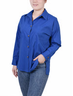 Long Sleeve Blouse With Chest Pockets