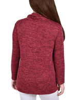 Long Sleeve Crossover Top With Grommets