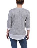 Long Sleeve 2-In 1 Top