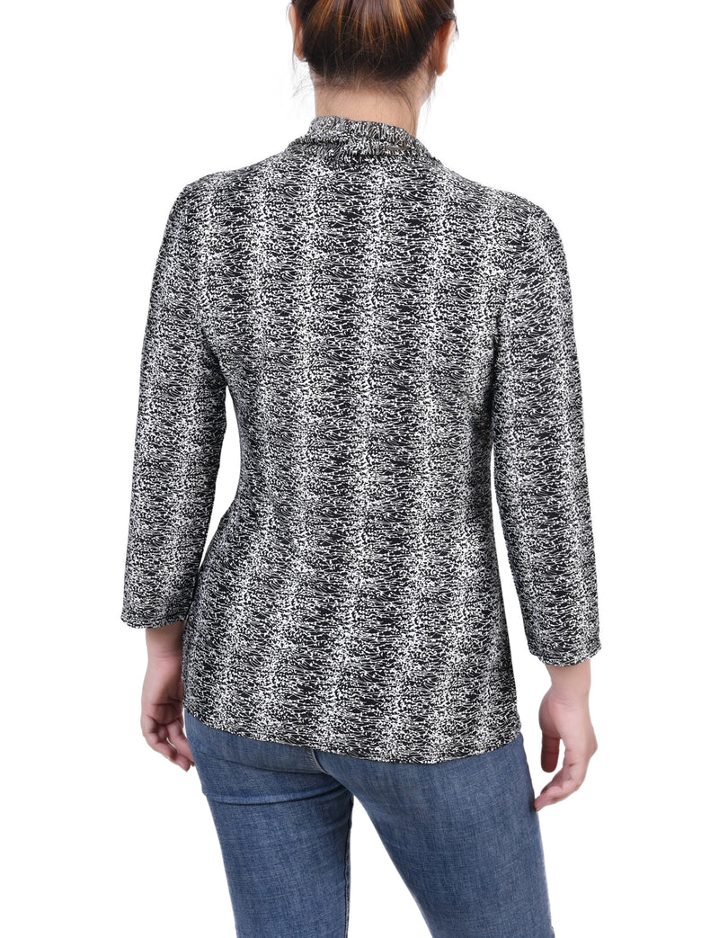3/4 Sleeve Two-Fer Top